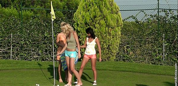  Three beauties pleasure each other on the golf court by Sapphic Erotica
